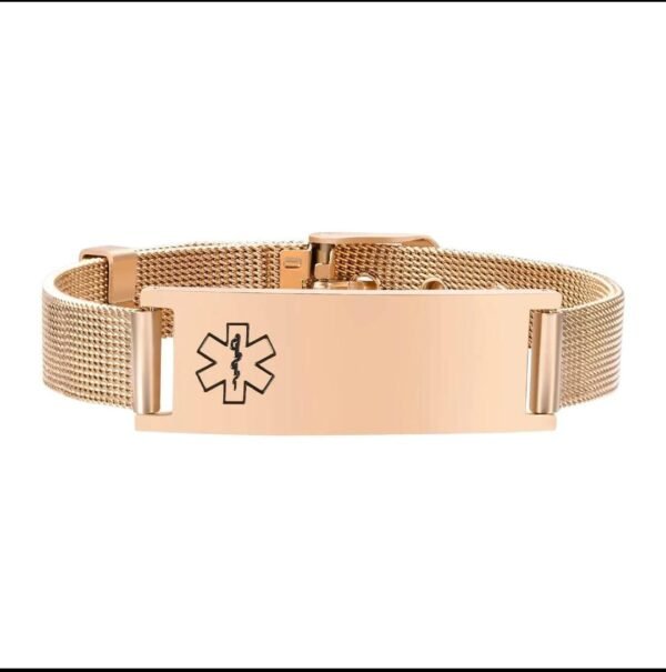 Manilla de Identificación Personalizada Acero Inoxidable Rose - Image 2