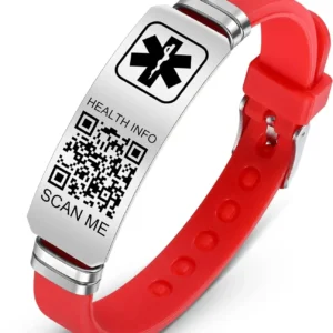 Manilla de identificación personalizada con QR