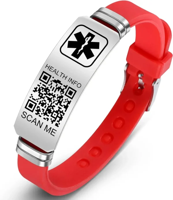 Manilla de identificación personalizada con QR